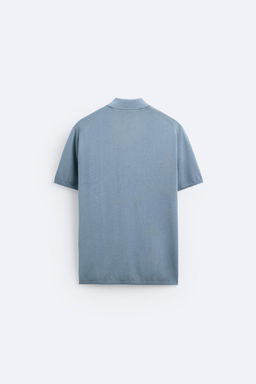 LYOCELL BLEND KNIT POLO SHIRT - Zara фото 8