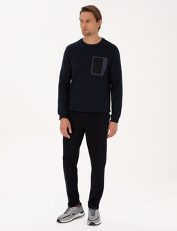 Lacivert Slim Fit Duble Pa_a E_ofman Alt_