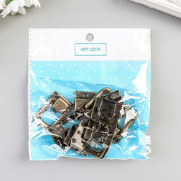 Цена за 2 шт. Замок металл для шкатулки бронза + гвозд. набор 5 шт 3,6х2,5 см