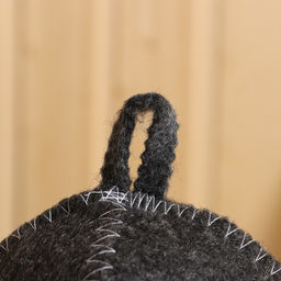 Цена за 5 шт. Шапка для бани с вышивкой Телом чист душою молод , серая, фасовка 5шт - Добропаровъ фото 3