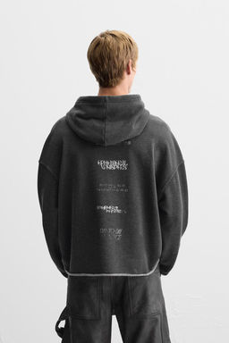 FADED PRINT HOODIE - Zara фото 3