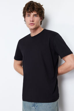 TRENDYOL MAN Siyah Basic %100 Pamuklu Regular/Normal Kesim Bisiklet Yaka T-Shirt TMNSS21TS0808 - Trendyolmilla фото 6