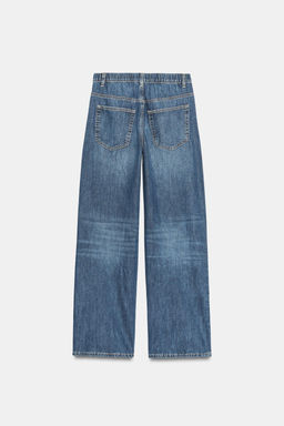 JEANS DENIM TRF RELAXED TIRO MEDIO / Marino - Zara фото 8