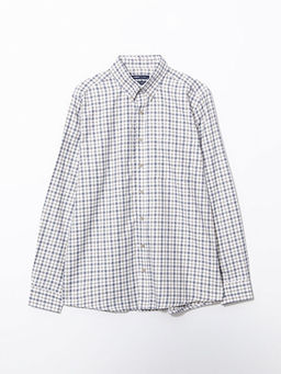 Regular Fit Uzun Kollu Ekose Gabardin Erkek G?mlek