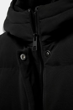 ANORAK ACOLCHADO EXTRA LARGO 60% PLUM?N 40% PLUMA CAPUCHA WATER REPELLENT WINDPROOF / Negro - Zara фото 13