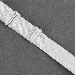 Цена за 5 шт. Бретели текстильные, 1,5 см, 37 см, пара, цвет белый - Арт узор фото 2