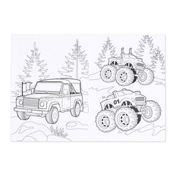 Цена за 3 шт. Раскраска для мальчиков На виражах, 16 стр., А4