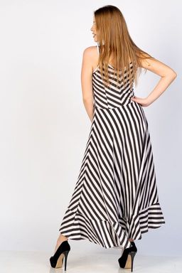 Сарафан на бретельках С 021 (Коричневая полоса) - Опт-мода фото 2