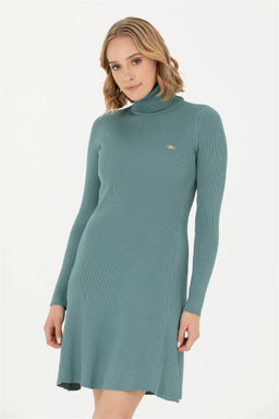 Женское мятное трикотажное платье Неожиданная скидка в корзине - U.s. polo assn фото 3