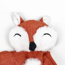 Игрушка текстильная с канатом Лиса с пищалкой, шуршащая, 26 х 28 см - Пижон фото 4