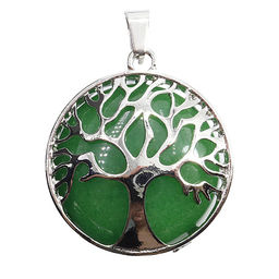 Подвеска Дерево Жизни с камнем Хризопраз поможет улучшить материальное положение и встретить любовь