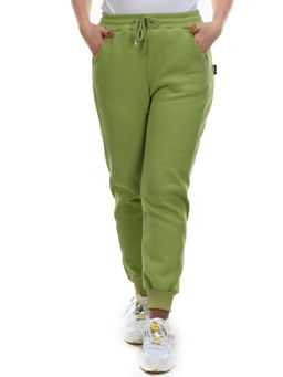 02 GREEN Брюки спортивные женские на флисе (100% хлопок) 7986 - Фабричный китай фото 2