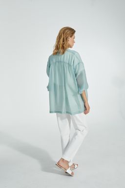 Брюки из льна с вискозой, прямого силуэта NIKA