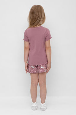 К 1596/морозная вишня,единороги пижама дет