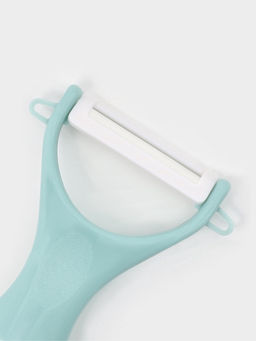 УЦЕНКА Набор "Керамик" 3 предмета: нож 16 см, овощечистка 12 см, доска 19,5х15,5 см, цвет голубой 44