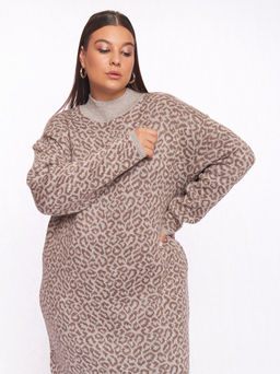 Вязаное леопардовое платье PP91066LEO18 - Артесса фото 2