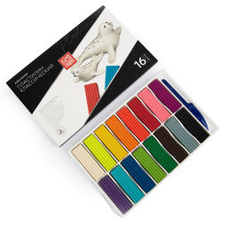 Аква-колор Изостудия Пластилин классический IZO-MC16 320 г ( в картонной упаковке ) 16 цв фото 4