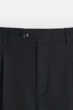 COTTON/WOOL PLEATED TROUSERS - Zara фото 17