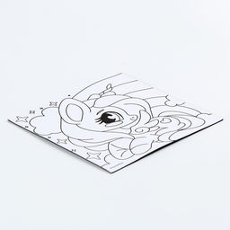 Цена за 2 шт. Магнит-раскраска «Единорожка», 10×10 см