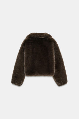 SHORT FAUX FUR COAT - Zara фото 4