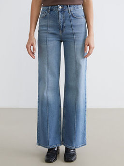 Wideleg Kad?n Jean Pantolon