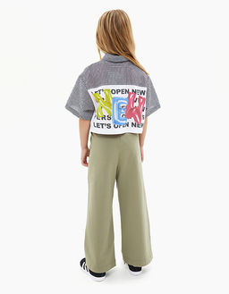 Клетчатая кроп-рубашка для девочки 241059 - Bell bimbo фото 5