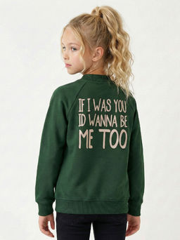 Толстовка для девочки на молнии 22-5528 зеленый