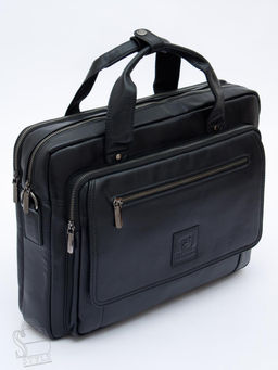 Портфель мужской кожаный 710XL black Fuzhiniao