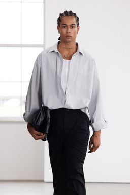 Limited Edition Tas Oversize Fit Etek Ucu Stoperli Soft Touch Gomlek TMNAW25GO00033