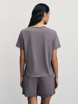 Хлопковая футболка прямого кроя / Zarina  фото 5