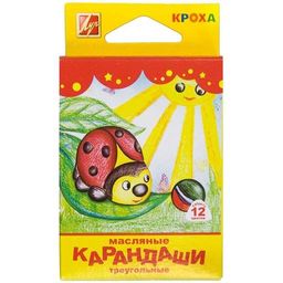 Карандаши восковые 12цв. "Кроха" (12С871-08 / 29С 1773-08, ЛУЧ) на масляной основе