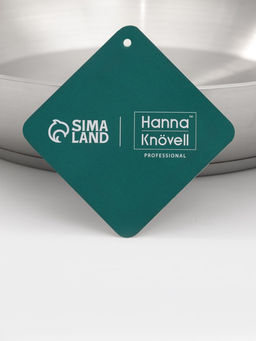 Сковорода Hanna Knövell, d=28 см, h=6 см, толщина стенки 0.6 мм, индукция, дно al+fe+al, нержавеющая сталь, серебристая