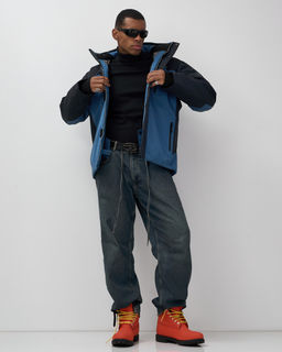 Горнолыжная куртка мужская зимняя синего цвета 7612S - Mtforce фото 9