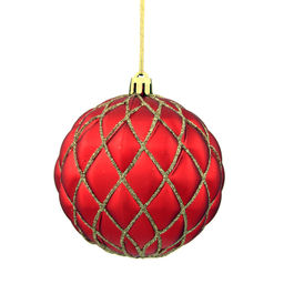 Набор из 12шт Украшение новогоднее Шар "Золотая сетка", D10 см, L43 W33 H10 см
