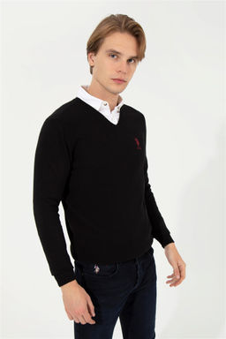 Мужской черный трикотажный свитер Basic - U.s. polo assn фото 8