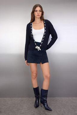 Lacivert Pamuk Kar?s?ml? Triko H?rka TWOAW26HI00226 - Trendyolmilla фото 2