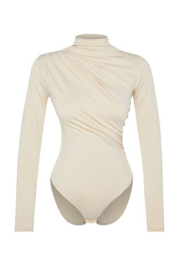 TRENDYOLMILLA Haki Buzgu Detayl? Dik Yaka C?tc?tl? Esnek Orme Body TWOAW24BD00014  фото 7