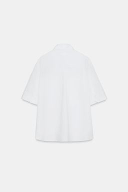 CAMISA POPEL?N PECHERA ZW COLLECTION / Blanco - Zara фото 7