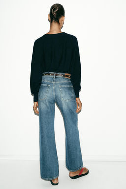 JEANS Z1975 STRAIGHT TAPERED TIRO ALTO CINTUR?N / Azul claro - Zara фото 19