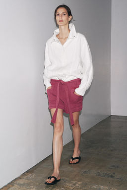 FLOWING SHORTS WITH BELT ZW COLLECTION