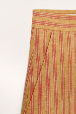 LIMITED EDITION STRIPED LINEN BERMUDA SHORTS - Zara фото 12