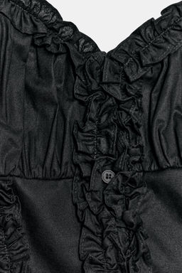 TOP POPEL?N VOLANTES LUNARES / Negro - Zara фото 9