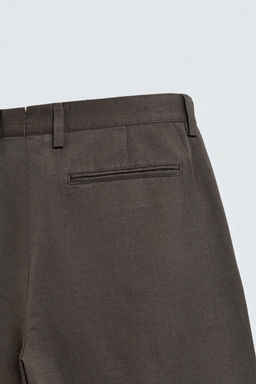 COTTON/LINEN PLEATED TROUSERS - Zara фото 10