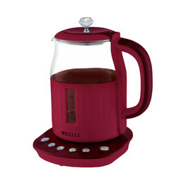 Чайник эл. 1,7 л (70-80-90-100*С) стекл. бело-серый Kelli, арт. 1373-KL - Полимербыт фото 3