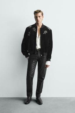 LIMITED EDITION EMBROIDERED VELVET BOMBER JACKET