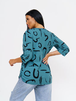 Туника женская, цвет сине-зеленый