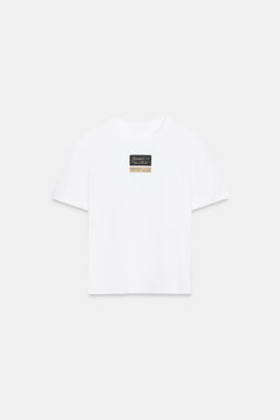 SHORT SLEEVE T-SHIRT WITH LABEL - Zara фото 6