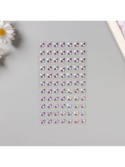 Наклейка - стразы Бабочки. Браслеты, сиреневая, 15?9 см