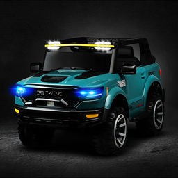 Электромобиль детский "Крутой внедорожник" (цвет ультрамарин)