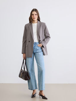 Kruvaze Yaka Kad?n Blazer Ceket